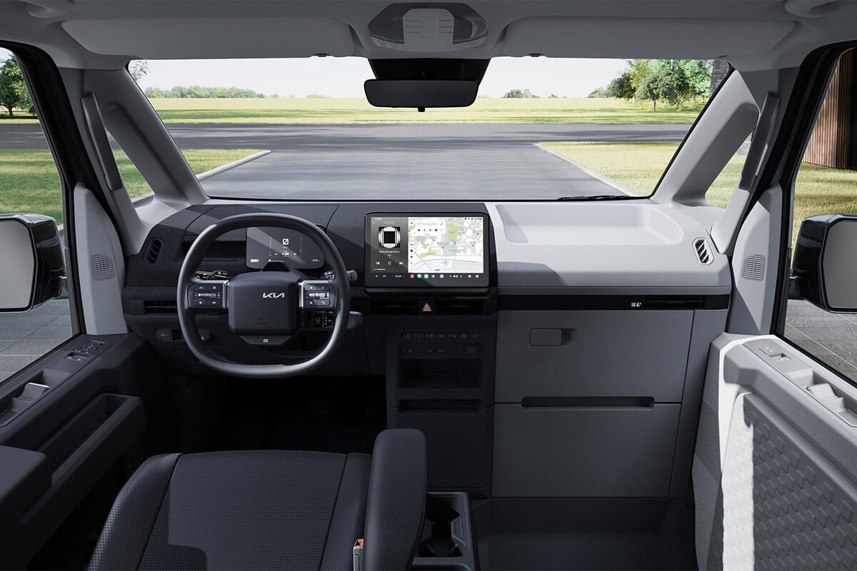 Kia PV5 Passenger (2026) dashboard view